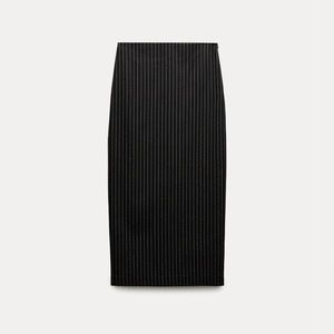 NWT ZARA PINSTRIPE MIDI SKIRT LIMITED EDITION SIZE XS